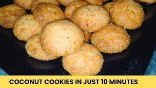 Coconut Cookies /Cruchy Coconut Biscuits by Food Fusion Family Recipes