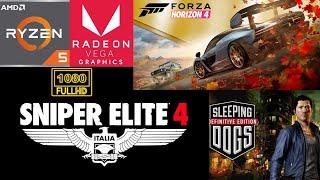 Ryzen 5 5600G Game Test 1080P: Sniper Elite 4,Sleeping Dogs, Forza Horizon 4 in 2024