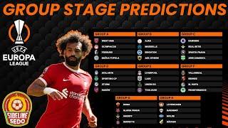 23/24 Europa League Group Stage PREDICTIONS | Sideline Sedo