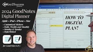 iPad GoodNotes Planner with Hyperlinks Overview | How To Use Digital Planner