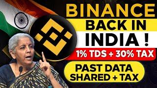 Breaking - Binance Back in INDIA and FIU Registered 1% TDS & 30% TAX | Don't Update Binance App..!!