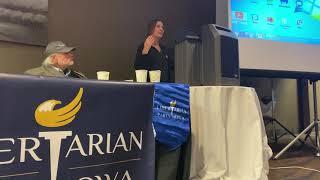 Cara Schulz speaks at the Libertarian Party of Iowa Convention