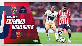 Chivas vs Pumas (ESP) | Highlights Chivas | Liga MX Jornada 15 | Telemundo Deportes