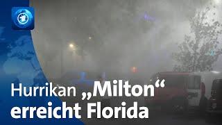 Hurrikan in den USA: Sturm „Milton“ trifft in Florida auf Land