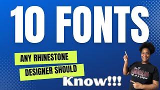 10 FONT THAT WILL SPICE UP YOUR RHINESTONE DESIGNING GAME  PART 1 || fonts best for rhinestone