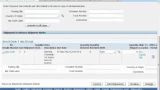 Oracle iSupplier Portal Fundamentals Training - Lesson 9.3 - Enter Advance Shipment Notice(ASN)