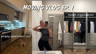 moving vlog ep. 1: NJ empty apartment tour, new furniture + organizing my closet | maddie cidlik