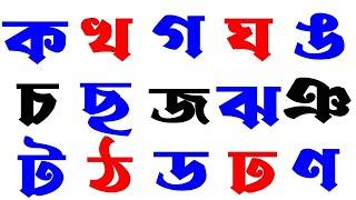 ক খ গ ঘ ঙ চ ছ জ ঝ ঞ ট ঠ ড ঢ ণ ত থ দ ধ ন প ফ ব ভ ম য র ল শ ষ স হ ড় ঢ় য় .... ব্যঞ্জনবর্ন