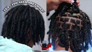 Retwist & Style My Brother's Locs  | two-strand twist