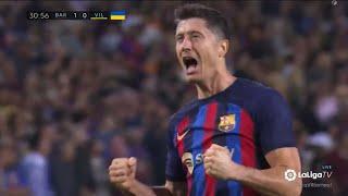 Robert Lewandowski shocks entire crowd with insane goal vs Villarreal !