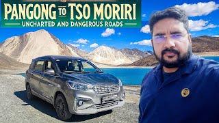  Pangong to Tso Moriri (Karzok): Uncharted Dangerous Roads vs Breathtaking Valley and River (# 125)