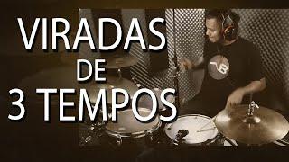 VIRADAS DE 3 TEMPOS - AULA DE BATERIA