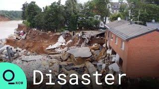 Deadly Floods Leave Giant Sinkhole in German Town