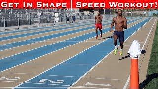 How to Get in Shape Fast! 100M Dash Speed Track Workout!