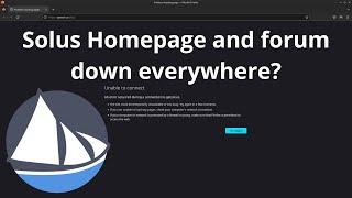 Solus Homepage and forum down everywhere? Is this the end of Solus Project?