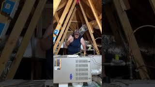 HVAC Tech Falls Through Ceiling #hvac #comedy