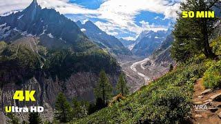 Virtual Run 4k Grand Balcon Nord - Mont Blanc Chamonix France - Virtual Scenery for Treadmill