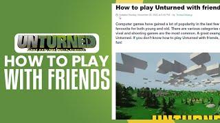 How To Play Unturned With Friends (2025) Simple Tutorial