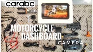 CARABC Motorcycle Dash Cam with Carplay and Android Auto - Wireless Screen Projection Recorder