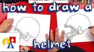 How To Draw A Football Helmet