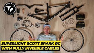 Building a SUPERLIGHT Scott Spark RC with fully INVISIBLE cable routing!