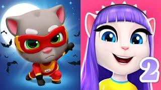 TALKING TOM HERO DASH vs MY TALKING ANGELA 2 = iPad Gameplay
