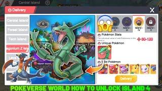 Pokeverse World How To Unlock  Island 4 Easy || Monster Gym Championship Island 4 Open  ||