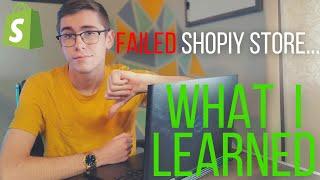 Reflecting On A Failed Shopify Store I Created... What I Learned From It