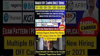 Multiple Biggest Direct Hiring 2021-2024 Batch| Software Engineer #shorts #short #viral #trending