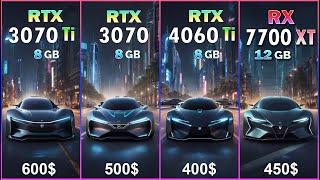 RX 7700 XT vs RTX 3070 Ti vs RTX 3070 vs RTX 4060 Ti  Test in 50 games at 1080P