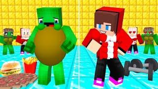 MAIZEN : Fat Mikey vs Strong JJ - Survival Battle - Minecraft Animation JJ & Mikey