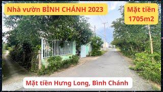 Nhà vườn Bình Chánh 2023 giá rẻ mặt tiền gần chợ Hưng Long 1705m2 gần trường học | Saigonhouse