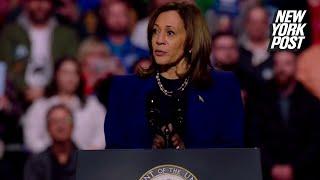 Flustered Kamala Harris spews latest word salad after protesters interrupt Nevada rally