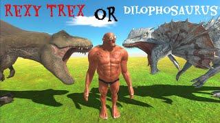 Rexy Trex or Dilophosaurus Dinosaur - Animal Revolt Battle Simulator