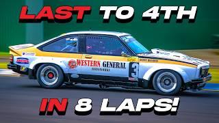 TCM Torana POWERS through the field - Last to 4th in just 8 laps!