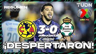 Resumen y goles | América 3-0 Santos | Liga Mx -AP2024 - J12 | TUDN