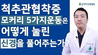 척추관협착증, 모커리 누워서 하는 5가지 운동은 어떻게 눌린 신경을 풀어주는가?