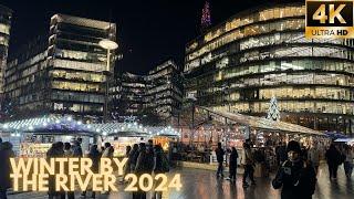 London’s Most Scenic Christmas Market  | Exploring Winter By The River with Iconic Views [4K]