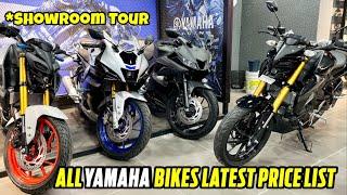 YAMAHA Showroom Tour | 2024 Yamaha Bikes Latest Price List | Mt15 | r15 | Ray ZR | Yamaha Fascino