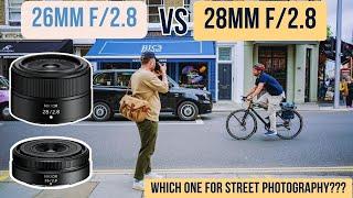 ON THE STREETS - Nikon 26mm vs 28mm f/2.8 pancake lens comparison