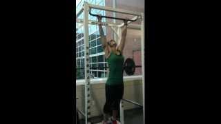 Woman Performing 20 Dead Hang Marine Corps Pull Ups