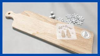 Winter Themed Cutting Board DIY || Winter DIY || Just 1 Quick Craft