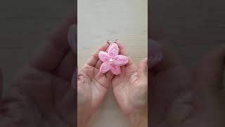#Shorts Цветок из пряжи на ушных палочках