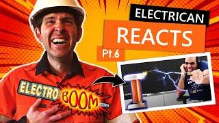 Electrician Reacts to ElectroBOOM’s Tesla Coil ️