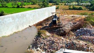 New Project Completed 100% Clearing Waste Construction Stone By Dozer MITSUBISHI Bulldozer Clearing