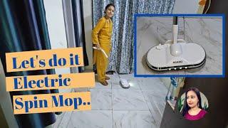 Effortlessly Clean anywhere with Adjustable electric spin Mop | Priya Saini official