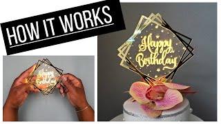 Happy Birthday Light up Cake Topper With LED Lights Review