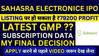 Sahasra IPO | Sahasra Electronics IPO GMP | Sahasra Electronics Solutions IPO Subscription Status