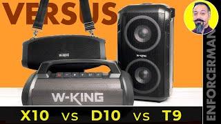 W-KING D10 vs X10 vs T9 BT Speaker Comparison w/ Sound Test - Which one is the Best?