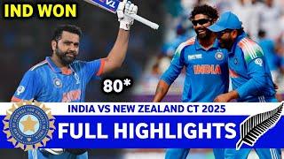 India Vs New Zealand ICC Champions Trophy Final Match Highlights 2025